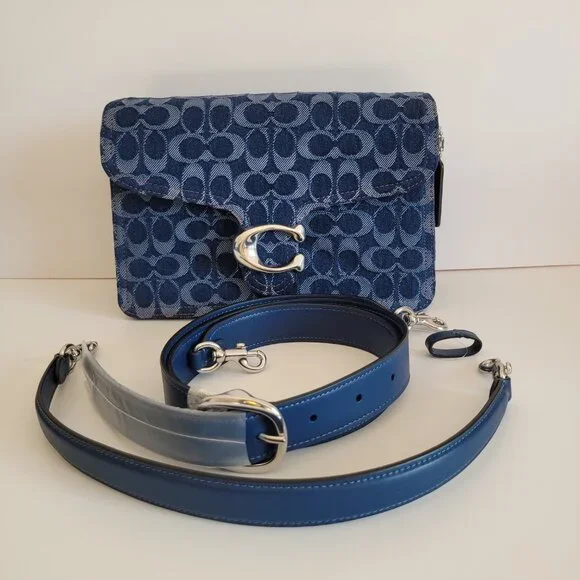 Coach Tabby Shoulder Bag in Signature Denim, Deep Blue Multi - Picture 6 of 16